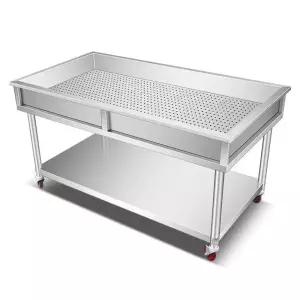 김장작업대 스테인리스 이동식 업소용 대형 거름망 분류 다용도 야채손질