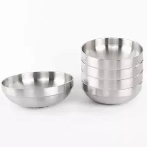 [골드스마일]샤틴 스텐 이중 냉면기 21cm 5개 젓가락 진공젓가락 탕기 선물