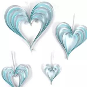 생일파티 해피파티 4종 가랜드 블루.실버 모빌 하트 세트
