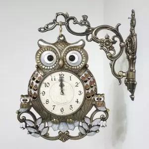 엔틱 대형부엉이 골드 양면벽시계 인테리어 벽걸이