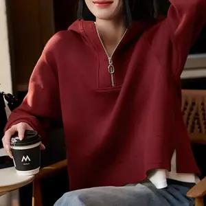 여성용 캐주얼 공기층 야구 가짜투피스 봄가을 코트 집업 후드 점퍼 상의 SPO마켓3