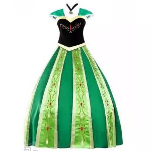 옐로우드레스 벨공주 이브닝드레스 코스튬 성인용