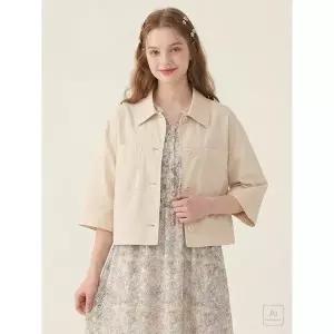 [써스데이아일랜드][Thursday Island] 카라 크롭 점퍼(T244MJK236W)