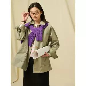 빈폴 레이디스 M 아웃포켓 트렌치 코트 카키 BF523TC05H