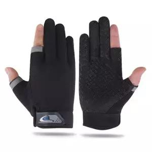 메쉬 남성 2컷 스포츠 장갑(블랙) 자전거 등산 운동 아웃도어 미끄럼방지 통기성