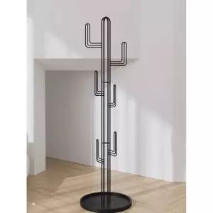 북유럽 미니 철제 선인장 자취방 원목 스탠드 행거