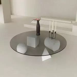 투명테이블 강화유리 원형 티테이블 원형테이블 좌식