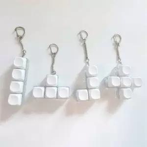 4구 키캡 키보드 딸깍이 청축 굿즈 키홀더 열쇠고리 스트레스해소 스위치 게임기 가방 기계식