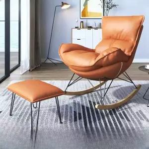 요람꿀잠 흔들의자 인조가죽 체어 엔틱 수유 스윙