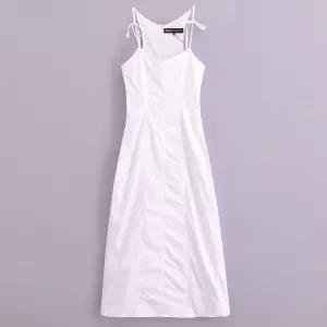 마킷5 여사친 원피스 롱 화이트 여름 정장 트렌치원단 심플 리본장식 플루트 파티용 드레스 JEN2
