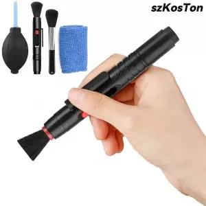 소프트 브러시가있는 렌즈 청소 펜 카메라 렌즈 용 양면 카본 헤드 광학 안경 PS4 PS5 VR 헤드셋 청소