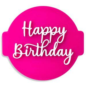 1066 공장 장식 컵케이크 프로스팅 엠보서 폰던트 슈가 베이킹 생일 케이크 아이싱 1) 쿠키 (패턴 페이스트 축하