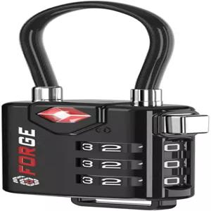 TSA 승인 케이블 러기지 잠금장치 합금 본체와 재설정 가능한 조합 블랙 1