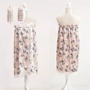 핑크플라워 골프샤워가운 라운딩 로브 여름 가벼운