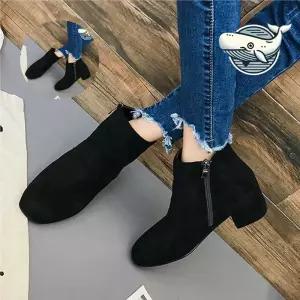 스타일리시 스웨이드 앵클부츠 겨울