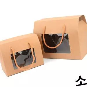 접이식 소형 X15개 사각 크라프트 손잡이 홈파티 종이상자 선물상자 07WA063F64