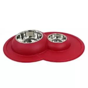 [반려] 이녹스 식기 레드 볼케이노 지오플라스트 Double