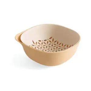 세척바구니 파스텔 과일채반 1P 베이지 채반 소쿠리 바구니