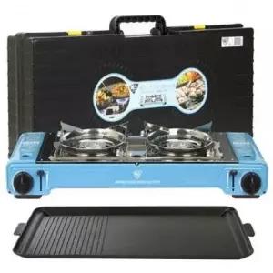 ( )전용불판 차박 투버너 야외 1P 트윈버너 캠핑 휴대용