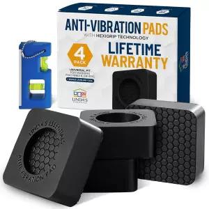 세탁기 및 건조기용 진동 방지 패드 4개 세트 - HexiGripTM 액세서리 수평 조절 감쇠 매트