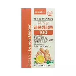 내츄럴플러스 유기농 레몬생강즙 100 20g x 15포 1박스 naturalplus