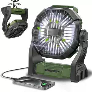 CONBOLA 휴대용 선풍기 충전식 LED 랜턴이 장착된 25400mAh 무선 배터리 구동 여행용 침실 홈 캠핑 텐트