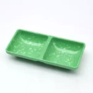 추억의 쑥색그릇 쌍초장기/포장마차/분식집그릇