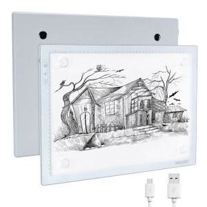 이미지 A3 LED 라이트 패드 USB 타입 C 마그네틱 박스로 구동되는 트레이싱 4개 PCS 핀 메모리 기능 무선 초박형