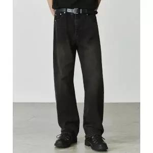 브랜디드 [4월 24일 배송] WIDE DENIM PANTS [OIL BLACK] 470748