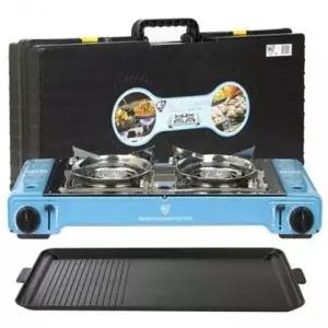 ( )전용불판 차박 투버너 야외 1P 트윈버너 캠핑 휴대용