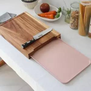 서랍도마 통판 나무 도마 대 편리한 사각 쟁반 서랍 선물용
