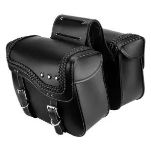 바이크 오토바이 가죽 사이드백 수하물 보관 새들백