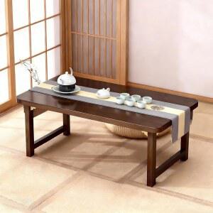 FATOLRD 일본 접이식 바닥 테이블 접이식 커피 테이블 나무 낮은 책상 앉기에 다용도로 사용 가능한 테이블 차 다다미 책상 조립 없음 유니크 (31.5 * 19.7 * 11.8 인치)