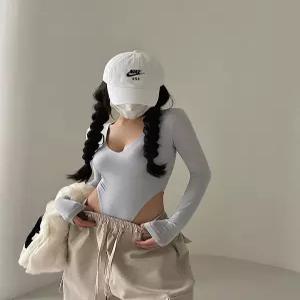 긴팔 하이컷 바디프로필 바디수트 우아한 폴웨어 바프의상