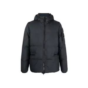 스톤아일랜드 크링클랩스 와펜 후드 다운 패딩 자켓 네이비 114595001