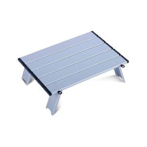 아이클림 초경량 컴팩트 미니 비치 피크닉 접이식 알루. 기내 반입 가방 포함 테이블, 두 가지 사이즈(실버 - S)