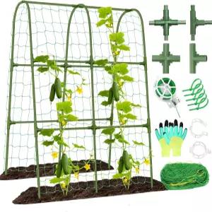 키 큰 침대용 테투터 오이 트렐리스 야외 식물 등반용 정원 아치 봄 채소용 금속 토마토용 콩 완두콩 포도