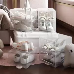 DIY신발장 플립 투명 신발정리함 2p세트(투명) DIY슈케이스 슈박스