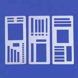 수제 유연한 기록 템플릿 - 도트 그리드 드로잉 체크리스트 및 일일 계획을 위한 3팩 저널링 플래너 스텐실