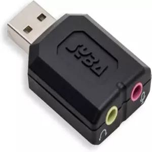 Windows Mac Linux용 Syba 외장 USB 스테레오 사운드 어댑터 및 3.5mm 오디오 마이크 잭 C-미디어 칩셋