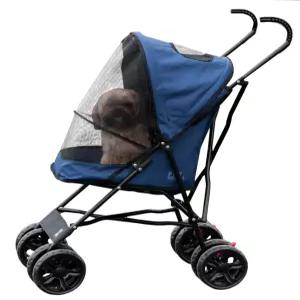 반려동물 기어 여행용 라이트 플러스 유모차 컴팩트하고 간편한 접이식 조립 필요 없음 최대 15파운드의