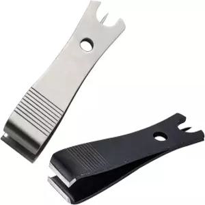 후크 클리너 핀 스테인리스 스틸 낚싯줄 가위 절단 도구 절단기 다기능 액세서리 포함 2Pcs 블랙 실버