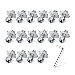 16세트 자전거 물병 케이지 볼트 M5 육각 소켓 스테인리스 스틸 나사(물병 홀더 장착용 와셔 및 렌치 포함)