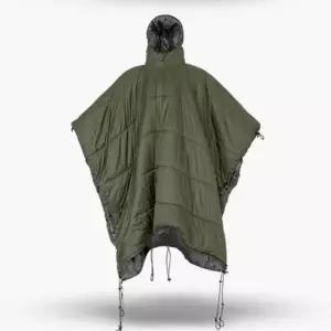 (색상 다크 그린)담요 캠핑 침낭 이불 입는 겨울 차박 방수 보온