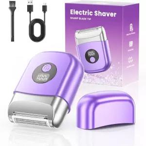여성용 무선 전기 면도기 LED 디스플레이가 장착된 여행용 개인 공간용 충전식 바디 트리머 얼굴 겨드랑이