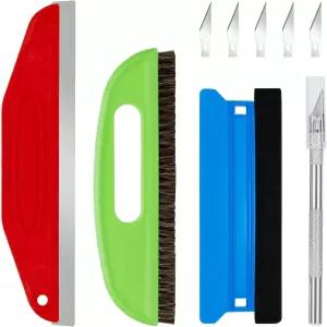 우마키 벽지 페이스트 도구 스무딩 11.8인치 스트레이트 가이드 엣지 10.6인치 브러시 8.3인치 펠트 스퀴지