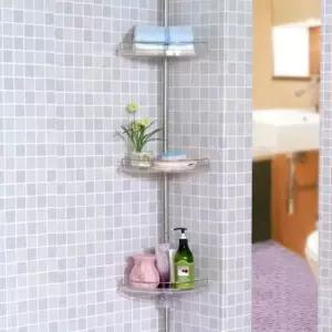 [JED] 조립식기둥선반 무타공 코너선반 3단 투명 조립식 스텐