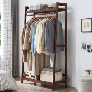 원목 행거 튼튼한 랙 옷걸이 스탠드 원룸 이동식 침실