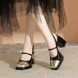 야무치 여자 데일리룩 신발 힐펌프스 하이힐 프렌치 빈티지 통굽힐 펌프스 지치지 않는 가보시 단화 KUK5