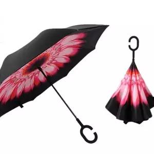 [콩심팥심]TBZ 빗물방지 거꾸로형 C손잡이 장우산 1단우산 비우산